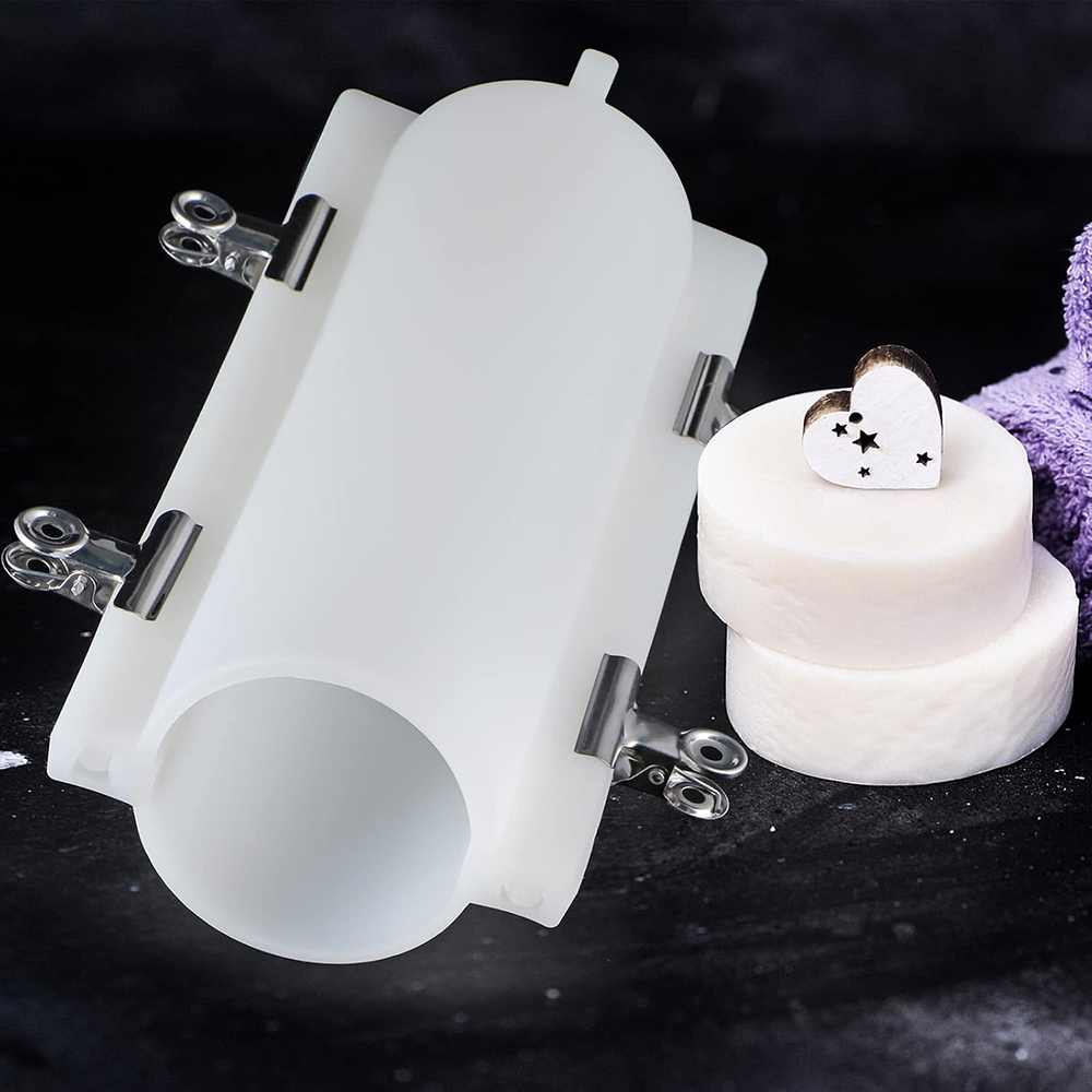 Soap Making Kit For Beginners - Grote cilindrische zeepvorm met clips, 1000ml