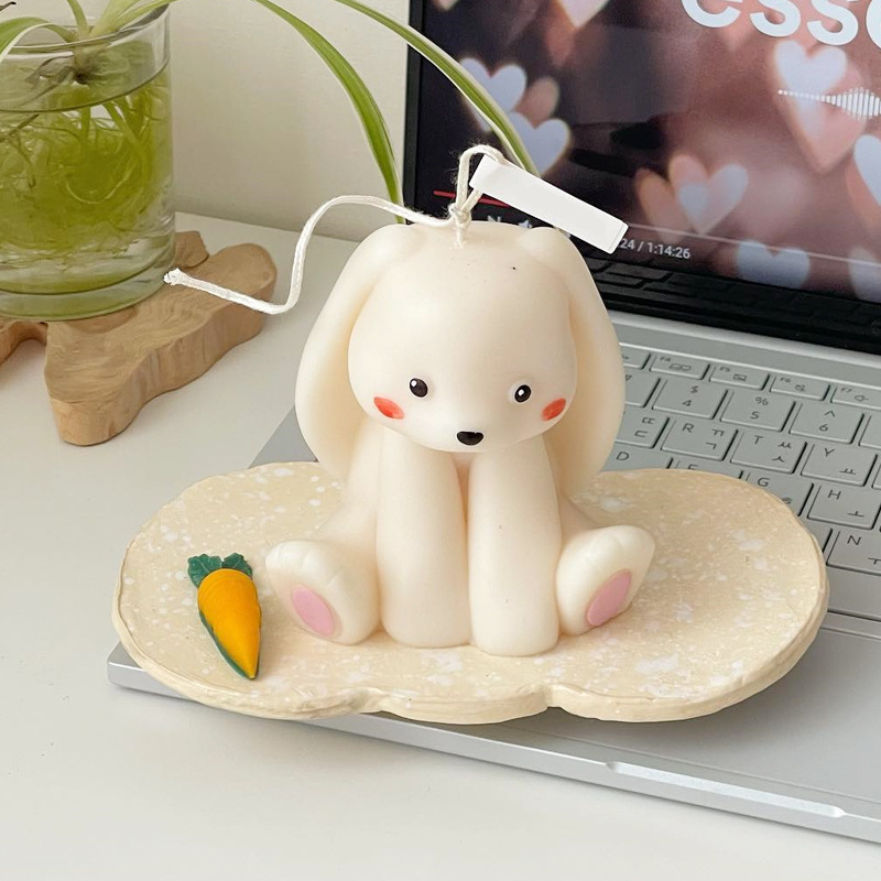 Soap Making Gifts - Zittend Konijn Siliconen Kaarsvorm 3d Schattig