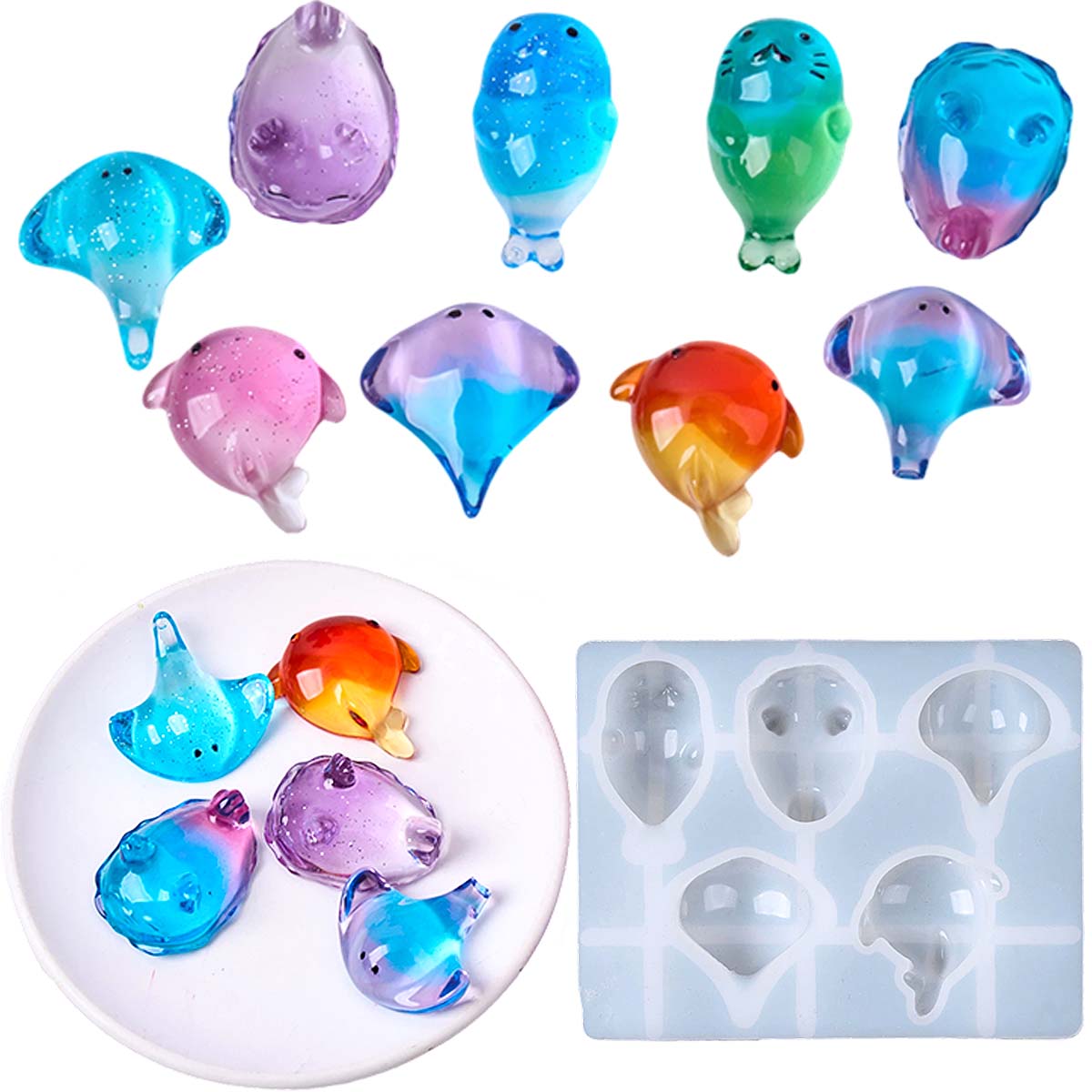 Soap Making Gifts - 3D Healing Kawaii Manta Ray Walvis