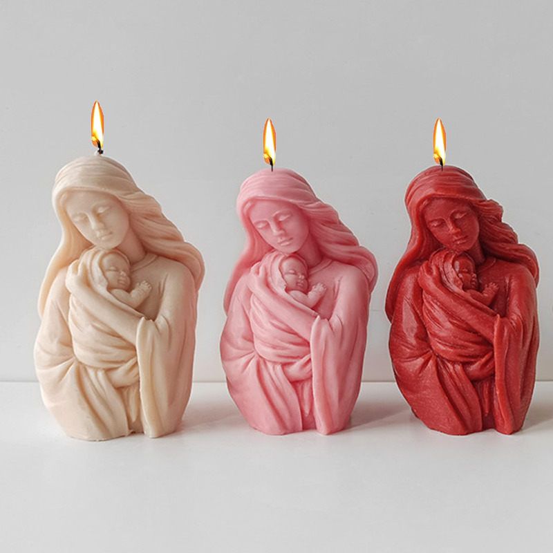 Soap Making Diy Kit - Madonna Hold Baby Siliconen Kaarsvorm Diy