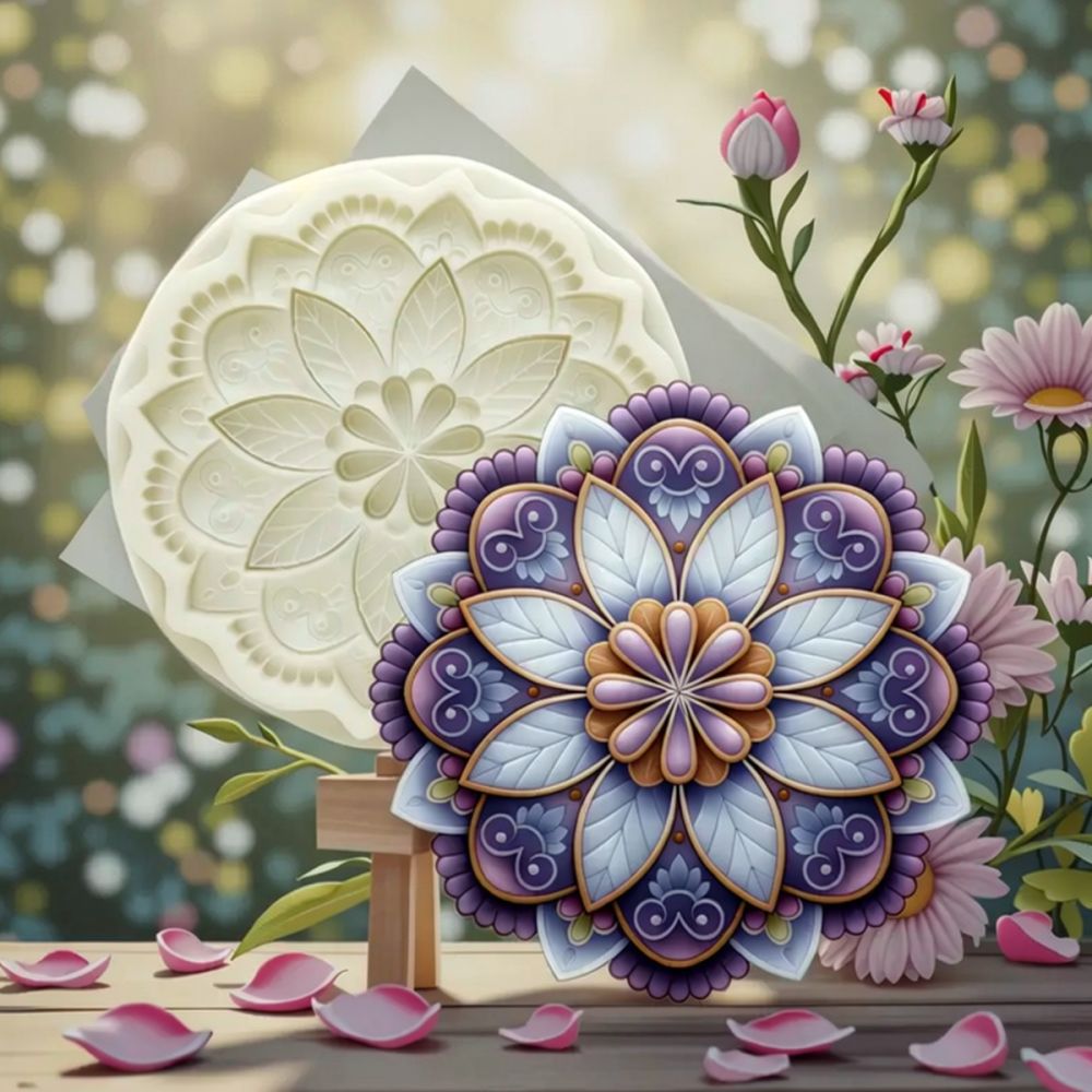 Ronde siliconen bloemvorm, fle - Soap Making Ins recensie en prijs